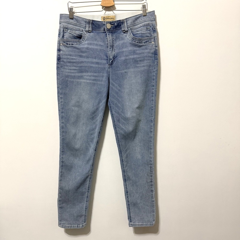 Democracy Ab Solution Jeans 14 Blue 34x28 Ankle Light Wash‎ Stretch Comfort